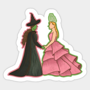 Wicked Elphaba and Glinda Sticker
